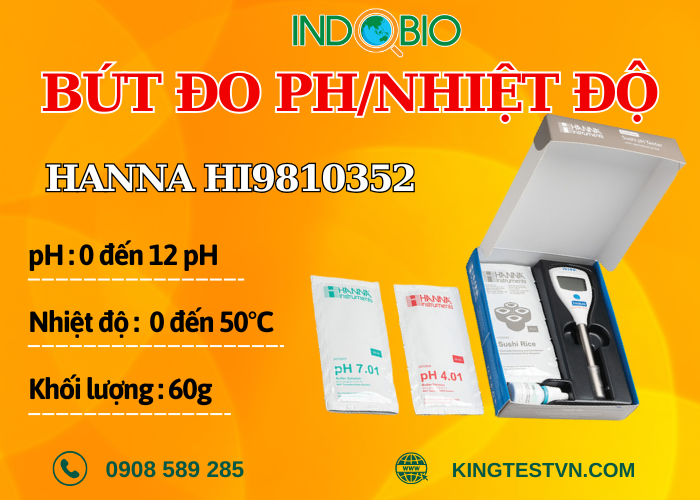 Bút đo pH/Nhiệt độ Hanna HI9810352